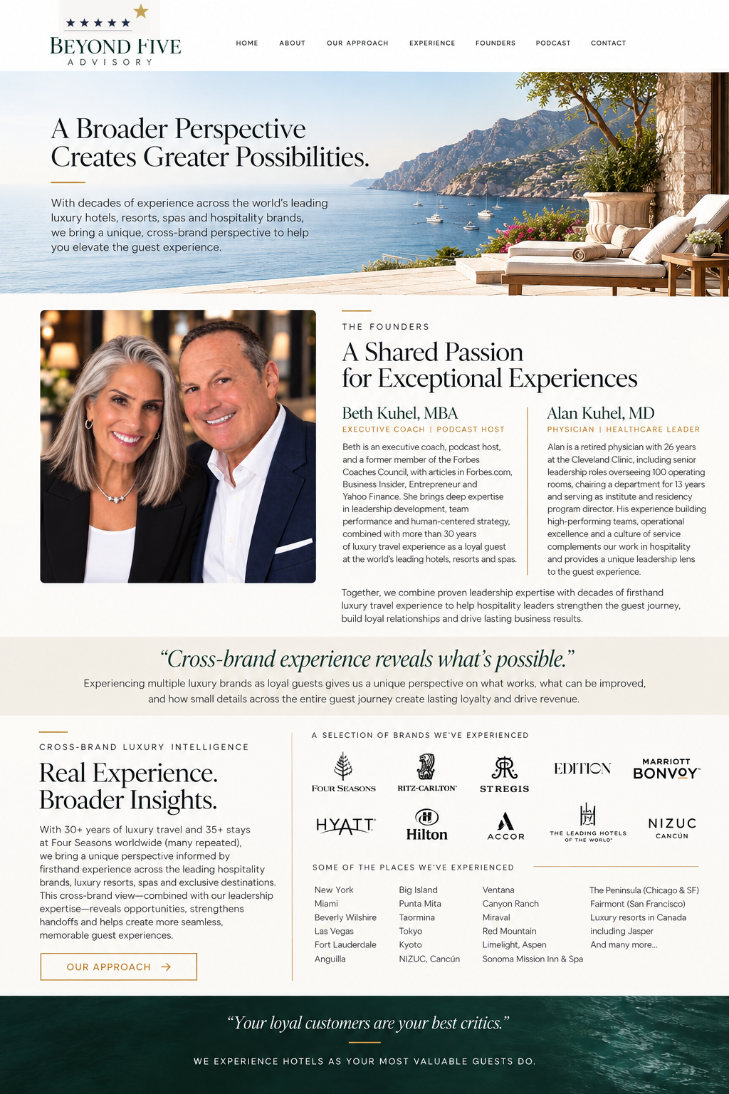 Approved founders page with Beth and Alan Kuhel